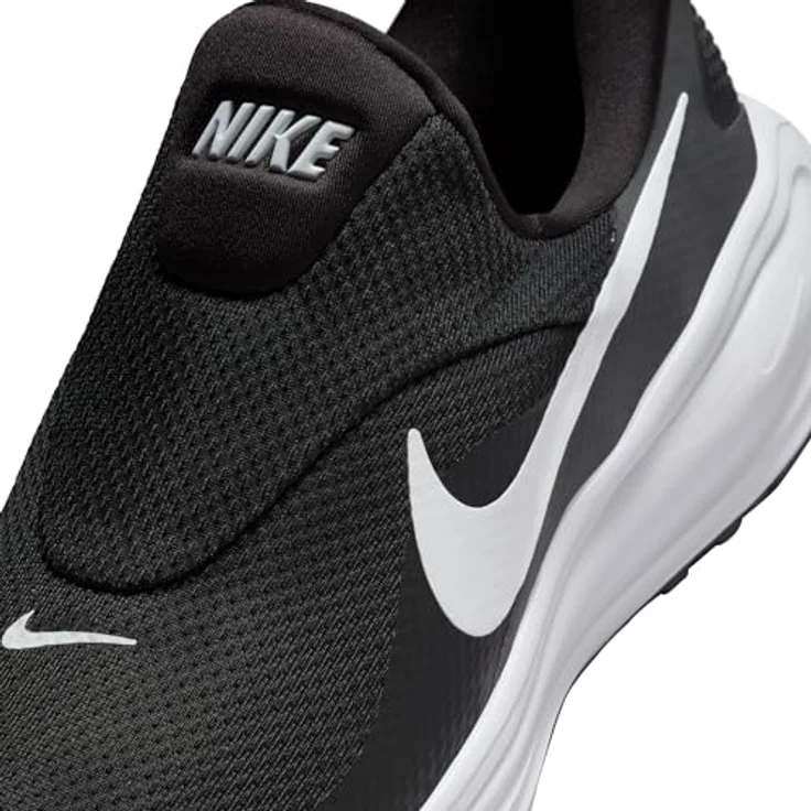 Nike Herren Revolution 8 Easyon Straßenlaufschuhe, strapazierfähig mit dämpfender Zwischensohle, Black/White/Anthracite/Wolf Grey, Größe 45 – Bild 2