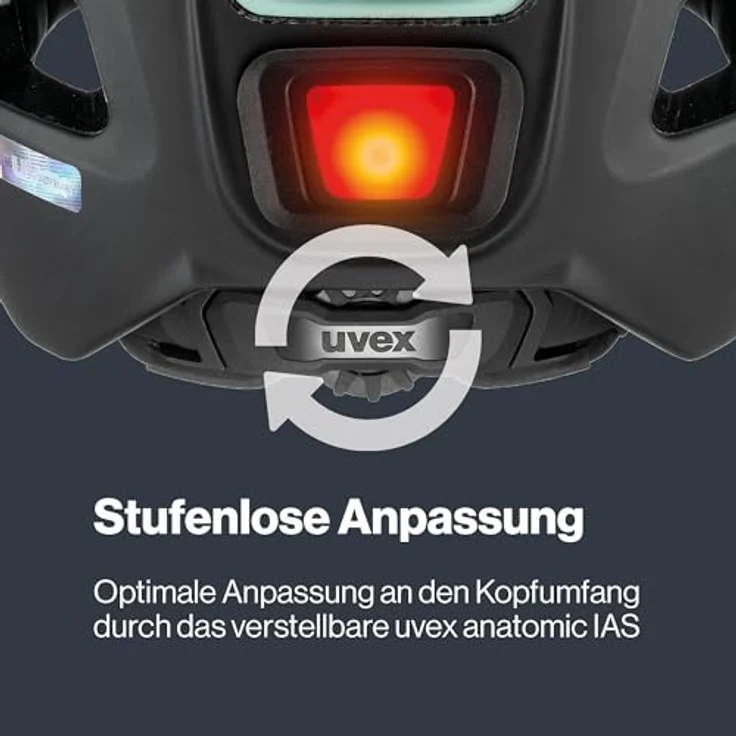 Uvex Finale Helm mit Visier und LED, E-Bike Helm in Jade-Schwarz Matt, 56-61 cm, leichte 330 g, 19 Belüftungsöffnungen, integrierte Sonnenblende – Bild 5