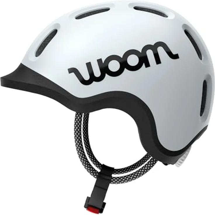 woom Ready Kids' Helmet, Verstellbarer Kinderhelm mit Reflektierenden Details für Fahrradfahren, Skaten und Scooten, Grau, Größe M – Bild 3