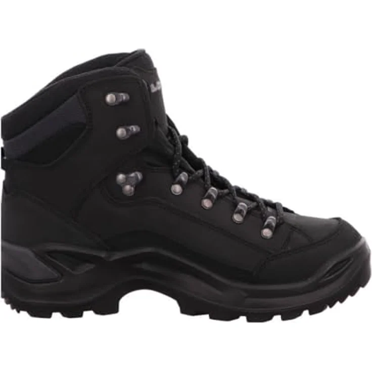 Lowa Renegade Mid GTX, wasserdichter Wanderschuh aus Nubukleder mit stabiler Sohle, tiefschwarz, Modell 2024-2025 – Bild 4