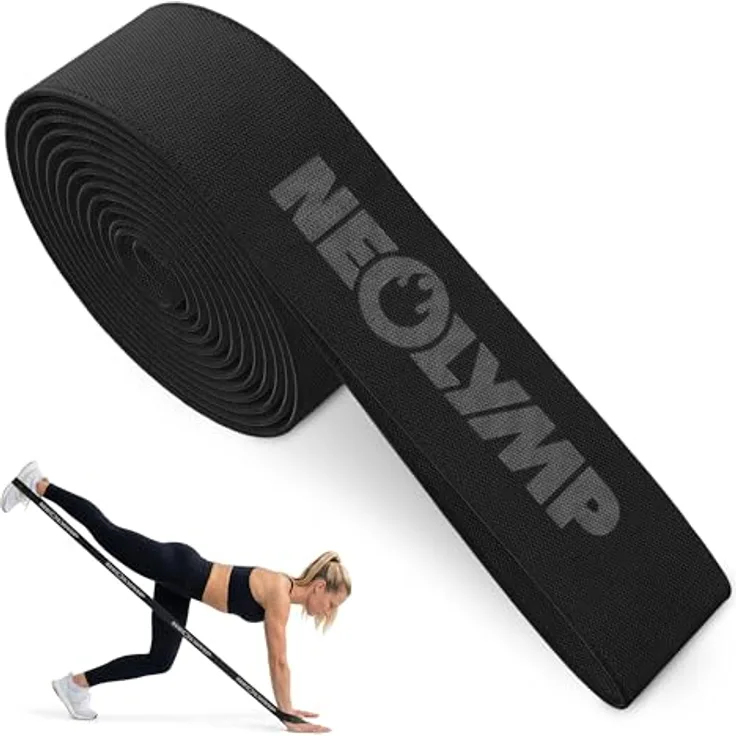 NEOLYMP Fitnessband mit Schlaufen, Widerstandsbänder für Krafttraining, waschbar und hautfreundlich, Level System, sehr stark