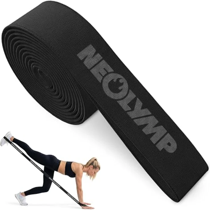 NEOLYMP Fitnessband mit Schlaufen, Widerstandsbänder für Krafttraining, waschbar und hautfreundlich, Level System, sehr stark – Bild 1