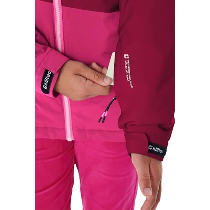 Killtec KSW 331 Mädchen Skijacke, wasserdicht mit Kapuze und Schneefang, rosa, Größe 152 – Bild 5