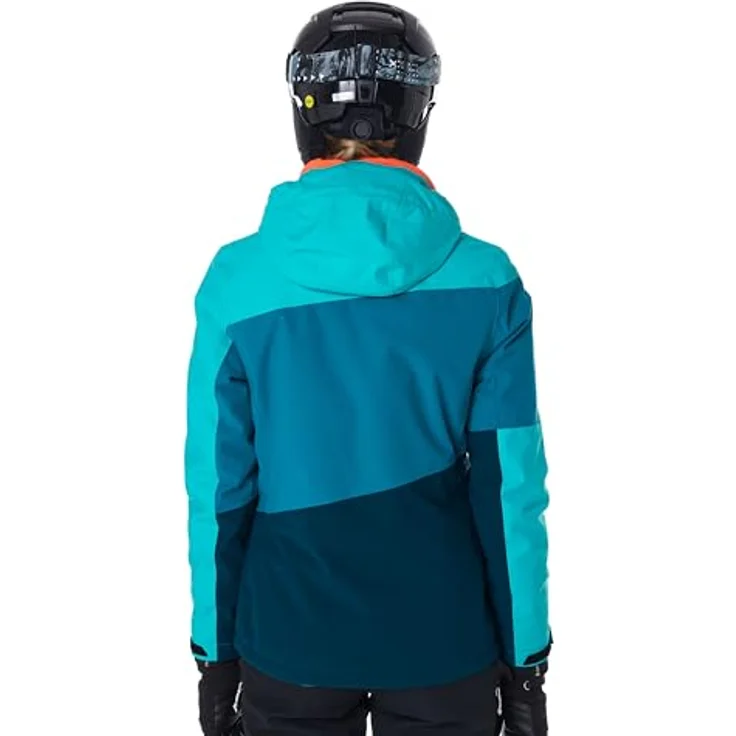 Killtec Damen Skijacke KSW 67 WMN, atmungsaktive und wasserdichte Winterjacke mit Colourblock Design, verstellbarer Kapuze und Schneefang – Bild 2