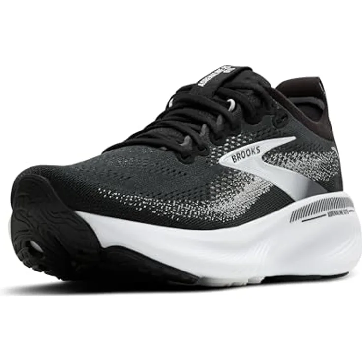 Brooks Adrenaline GTS 25 Laufschuhe Herren, stabil mit GuideRails™-Support, atmungsaktives Strick-Mesh, flache Schnürsenkel, Dämpfung, schwarz