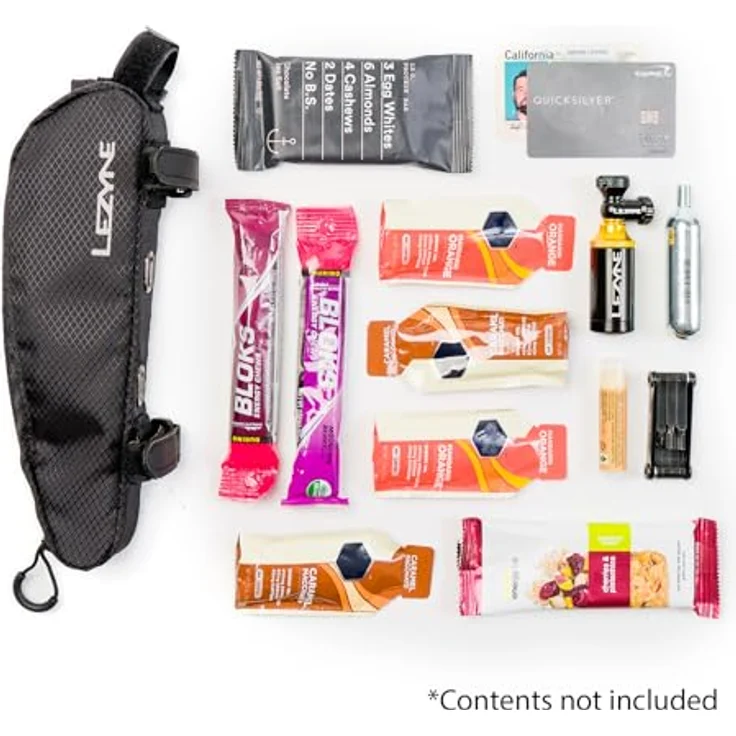 Lezyne Aero Energy Caddy, Rahmentasche (0.70 l) aus wasserdichtem Nylon für Triathleten und Gravel Racer, schwarz – Bild 4
