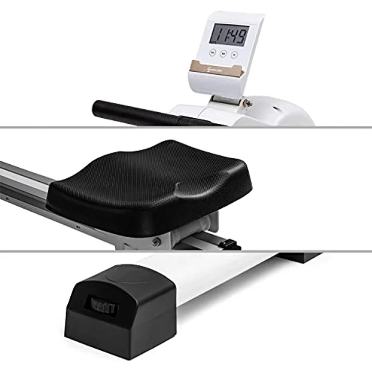 Capital Sports Rudergerät für Zuhause Klappbar, Rowshaper mit Magnetwiderstand, 150kg Belastbar, Alu-Gleitbahn, 8-Stufig – Bild 5