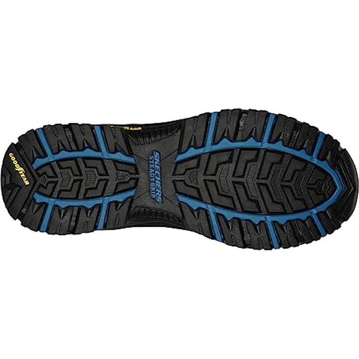 Skechers Wanderschuhe, Leder Trekkingschuh mit wasserabweisendem Obermaterial und Memory-Foam, Schwarz – Bild 3