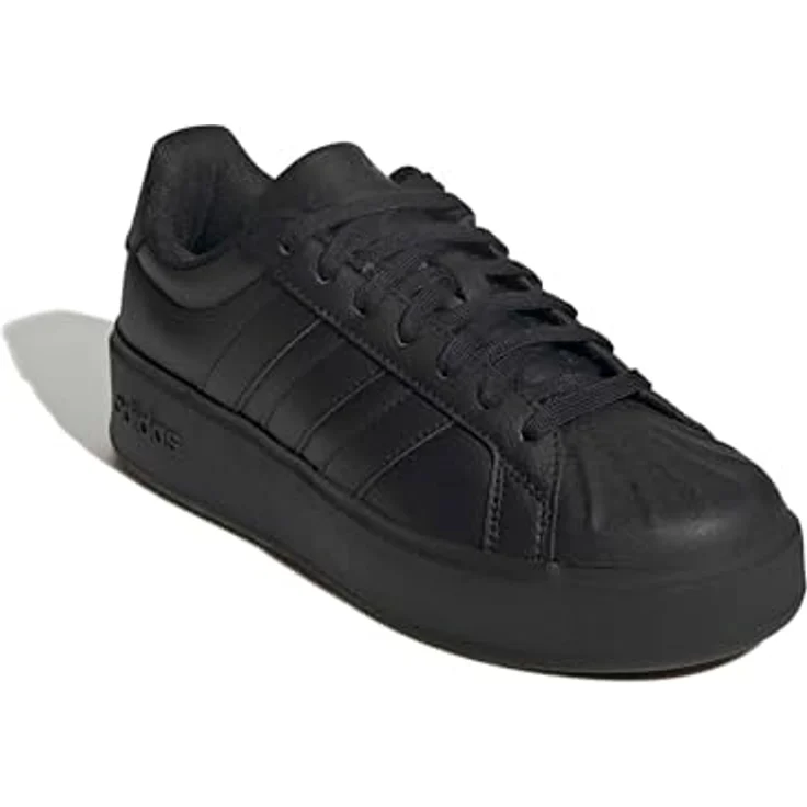 Adidas Streettalk Bold Sneakers Damen, Synthetikleder mit Gummi-Cupsohle und regulärer Passform, schwarz – Bild 3