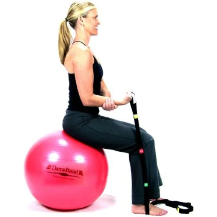 THERABAND Widerstandstrainer Stretching Band, 140 cm, schwarz aus Baumwolle und Latex für Erwachsene – Bild 5
