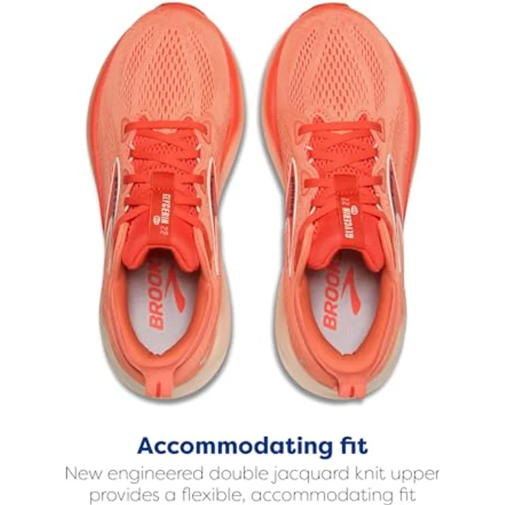 Brooks GLYCERIN 22 Lady, Laufschuhe mit DNA Tuned Dämpfung, Farbe: Desert Flower/Hot Coral/Milk, Größe: US 7 - EU 38 - CM 24 - UK 5 – Bild 4