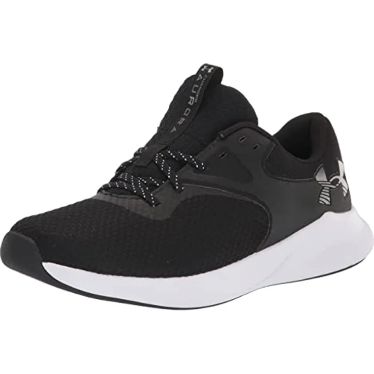 Under Armour Charged Aurora 2, Laufschuhe für Frauen, schwarz, EU 36 1/2, atmungsaktiv mit verstärktem Mittelbereich und stoßabsorbierender Dämpfung