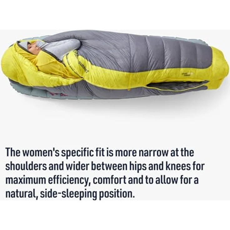 Sea To Summit Spark 7C, Daunenschlafsack für Frauen, 196 cm, 850+ RDS-zertifizierte Gänsedaunenfüllung, PFC-frei, wasserabweisend, technischer Reißverschluss – Bild 4