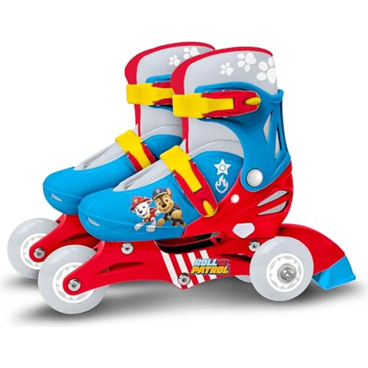Nickelodeon Paw Patrol Verstellbarer Two in One Skate, Größe 27-30, Blau-Rot, mit drei Rädern für extra Stabilität und Sicherheit – Bild 2