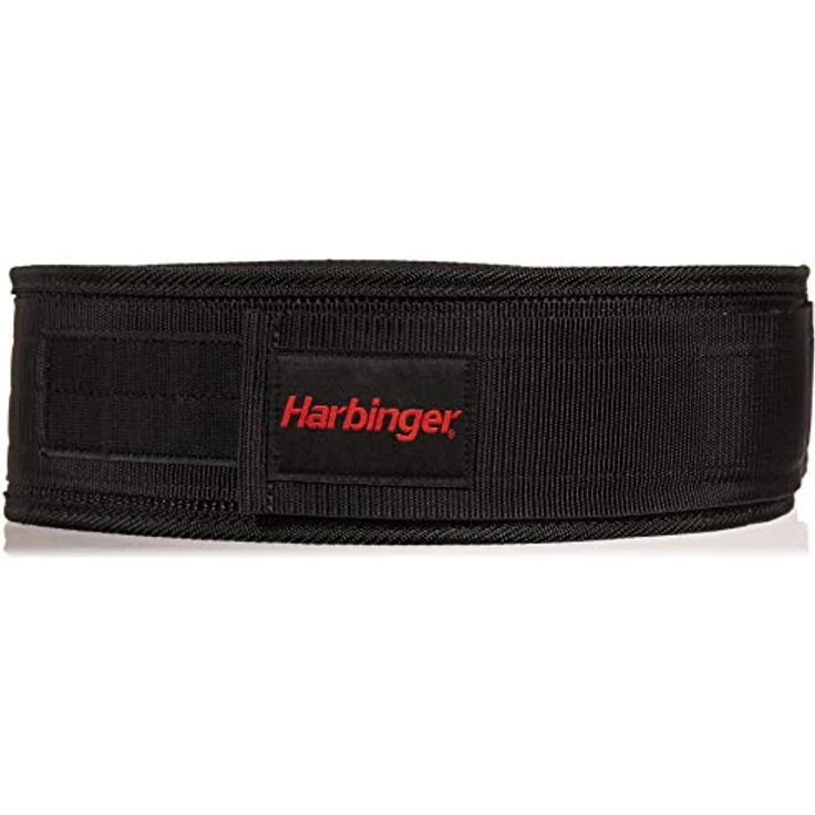 Harbinger 360890 Nylon Gewichthebergürtel für Gewichtheber, 4 Zoll, Fitness Krafttraining, Schwarz,Medium – Bild 3