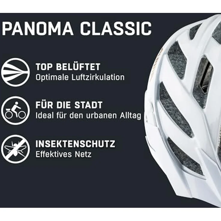 ALPINA Panoma Classic, Touren-Fahrradhelm mit optimaler Belüftung und individuellem Anpassungssystem, weiß – Bild 2