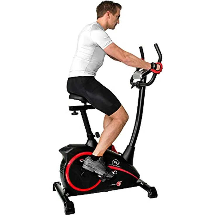 Christopeit Sport Fahrrad-Heimtrainer AL 2 Black Edition - 24-Stufig, 9kg Magnet-Bremssystem, LCD-Display, bis 150kg – Bild 2