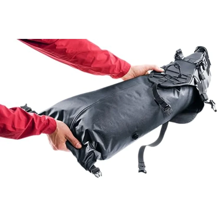 Deuter Velotasche Saddle Pack, 16 l, wasserdicht mit Roll-Top und elastischem Kompressionszug – Bild 7
