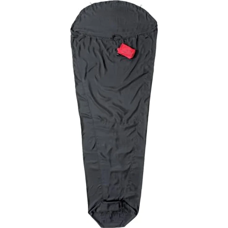 Cocoon Innen-Schlafsack, Mumienform aus schwarzer Ripstop-Seide, 200 cm, extrem leicht und wasserabweisend – Bild 1