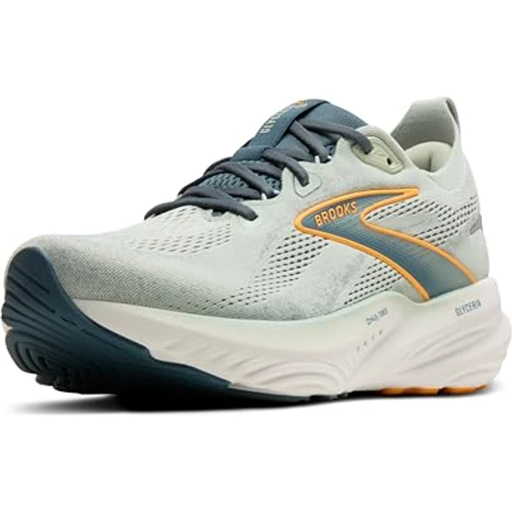 Brooks GLYCERIN 22 Men Laufschuhe, Stickstoff-injiziertes DNA Tuned für sanfte Landungen, SMOKE/STORMY/ORANGE – Bild 1