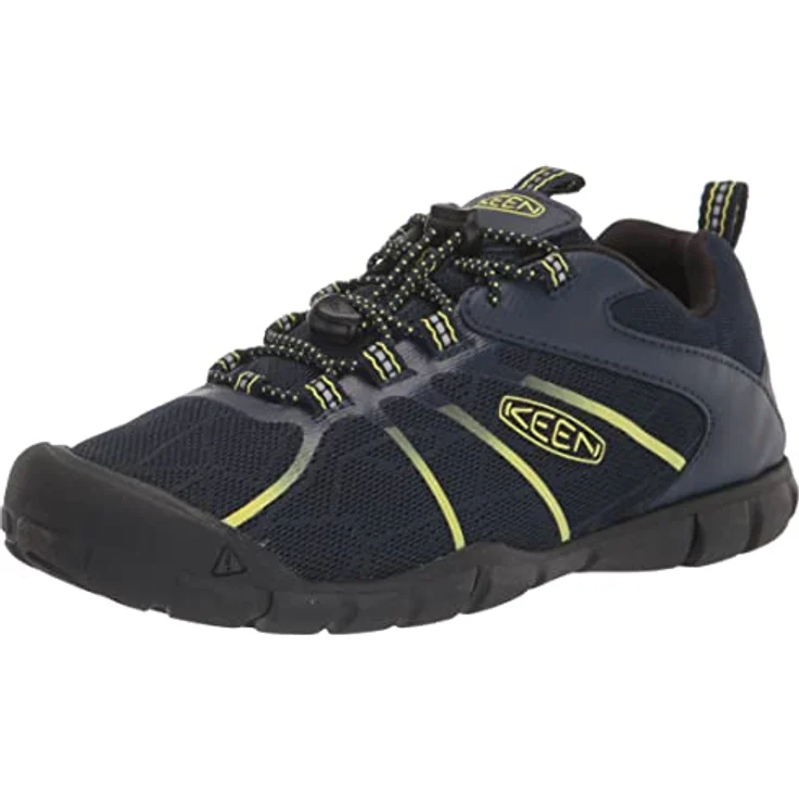 KEEN Chandler 2 CNX, Kinder Wanderschuhe aus Kunstleder/Textil, Dunkelblau, atmungsaktiv und robust mit regulierbarer Gummischnürung – Bild 1
