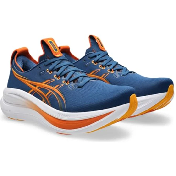 Asics GEL-NIMBUS 28, Laufschuhe mit FF BLAST PLUS-Dämpfung und PureGEL-Technologie, blau, Größe 43.5 – Bild 2