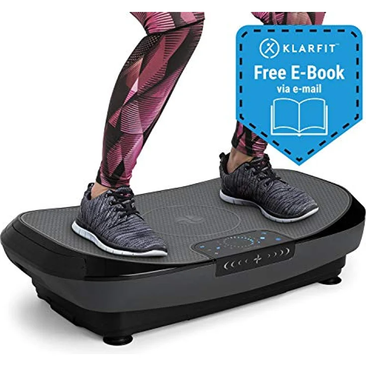 Klarfit Vibe 4DX Pro Vibrationsplatte mit 4 Bewegungsmodi, 20 Geschwindigkeiten, grau schwarz – Bild 1