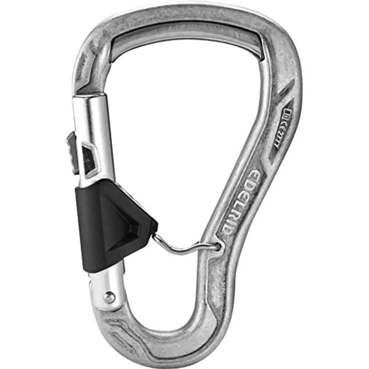 EDELRID HMS Karabiner Bulletproof Belay FG Eco mit Stahleinsatz, Ultrarobuster Sicherungskarabiner in nachhaltiger Farbvariante
