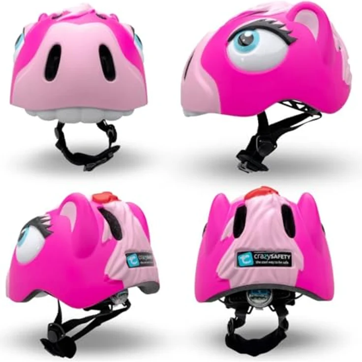 Crazy Safety Fahrradhelm für Kinder | Pink Pony | EN 1078 – Bild 3