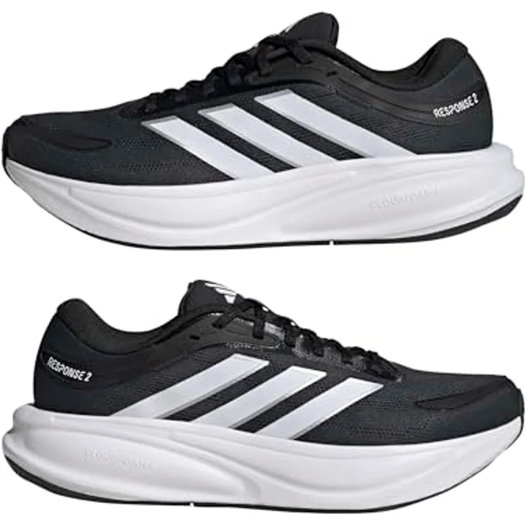Adidas Response 2 Laufschuhe Herren, 44,5, atmungsaktiv, Core Black/Ftwr White/Matte Silver, hohe Dämpfung, neutraler Stabilitätsgrad – Bild 7