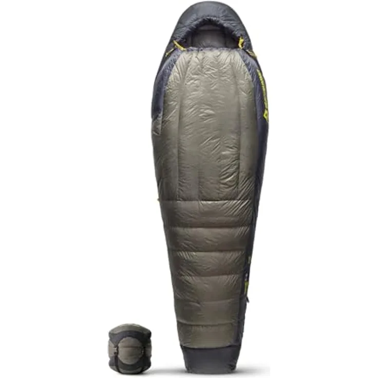 Sea To Summit Spark Pro -9°C, ultraleichter Daunenschlafsack für 3-Jahreszeiten, lange Größe mit konturierter Mumienform und wasserabweisender Außenschicht