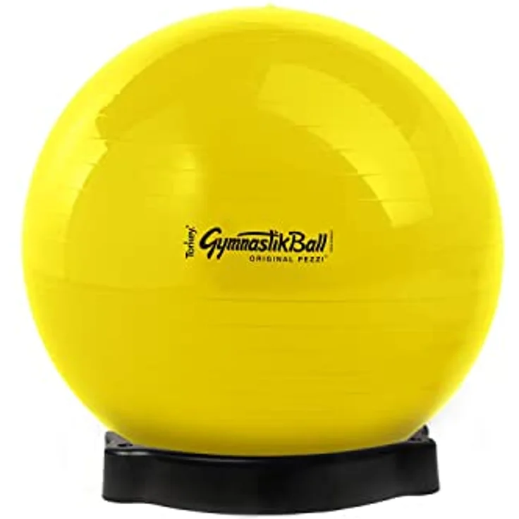 Original Pezzi Pezziball Standard 42 cm m. Ballschale Kombi Gymnastikball gelb – Bild 1