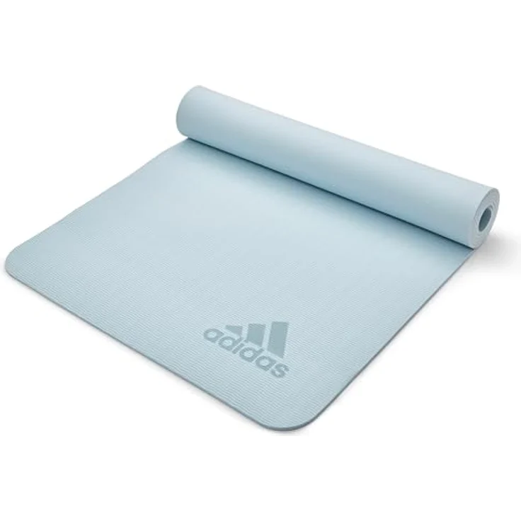 Adidas Premium Yoga Mat - 5mm - Sky Tint, rutschfest und leicht zu transportieren – Bild 4
