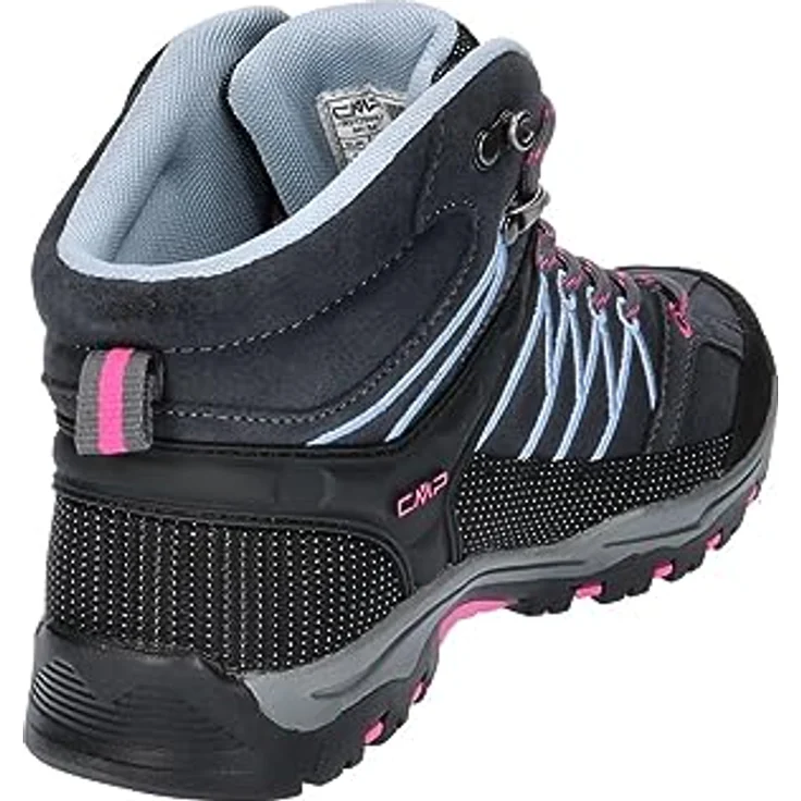 CMP KIDS RIGEL MID WP TREKKING SHOES, Graue Wanderschuhe in Gr. 38 mit wasserdichtem Obermaterial und FullOn GRIP-Sohle – Bild 6
