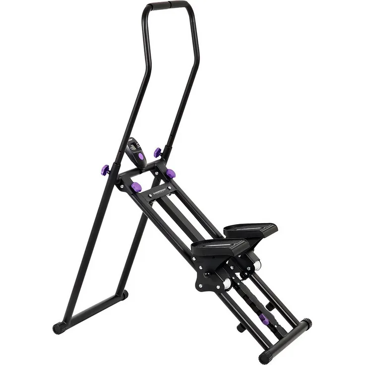 Christopeit Sport® Stepper Climber 1000, Klettertrainingsgerät mit 3-stufigem Widerstand, höhenverstellbar, klappbar, max. Benutzergewicht 150 kg, LCD Display