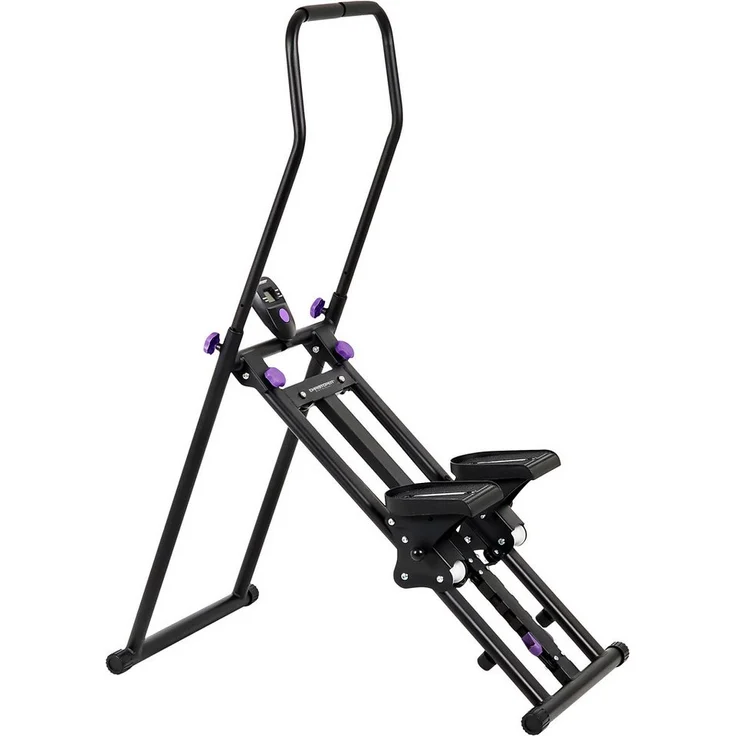 Christopeit Sport® Stepper Climber 1000, Klettertrainingsgerät mit 3-stufigem Widerstand, höhenverstellbar, klappbar, max. Benutzergewicht 150 kg, LCD Display
