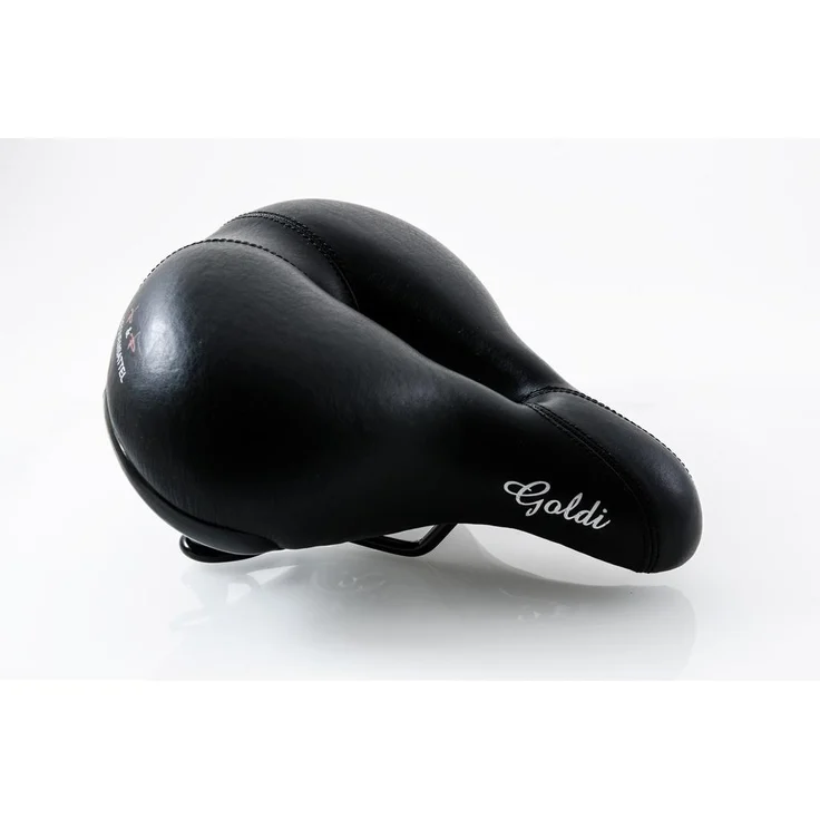 P&P Procycling Goldi 619, Velosattel in Schwarz, 255x240mm, 750g, Bequemsattel – Bild 1