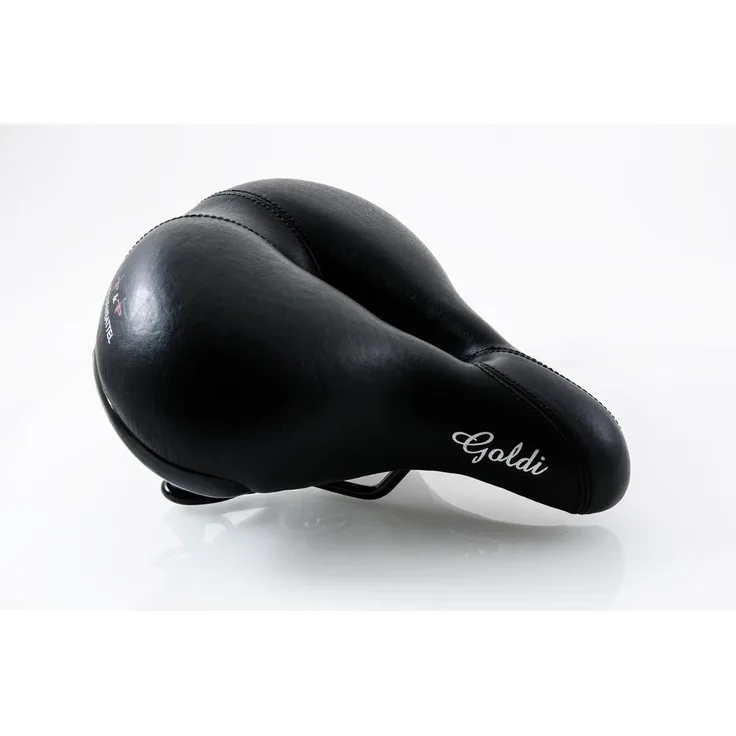 P&P Procycling Goldi 619, Velosattel in Schwarz, 255x240mm, 750g, Bequemsattel