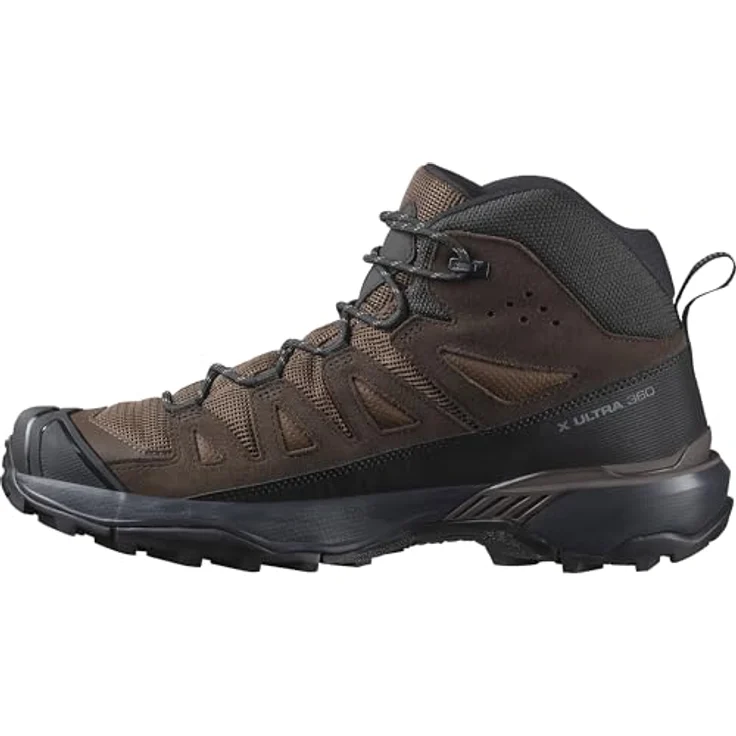 Salomon X ULTRA 360 Leather Mid GTX, Herren Wanderschuhe mit GORE-TEX, braun, EU 42 2/3 UK 8.5 – Bild 1