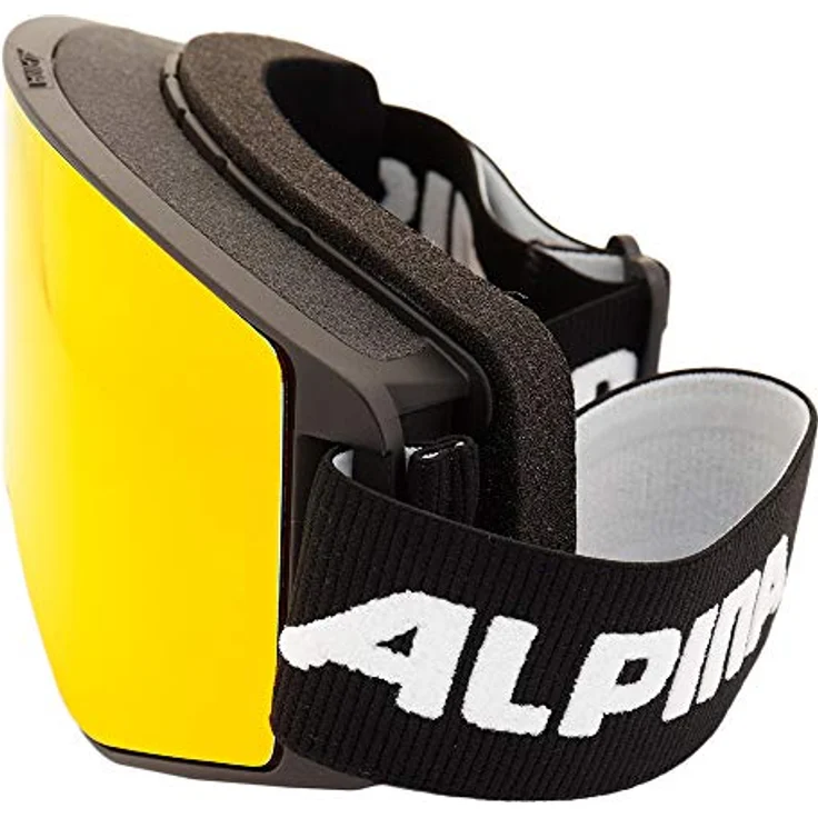 Alpina Nakiska Hm Skibrille, schwarz/orange, Doppelscheibe mit Fogstop-Beschichtung, 100% UV-Schutz, Einheitsgröße – Bild 3