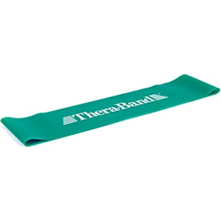 THERABAND Übungsband Loop, 7,6 cm x 30,5 cm (B x L), Ø 20 cm, Grün, Schwer, für untere Extremitäten, OneSize