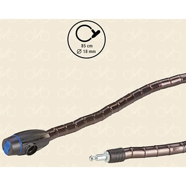 Prophete Panzerkabelschloss, Fahrradschloss mit Zylinderschutz, schwarz, 85 cm Länge, 18 mm Durchmesser – Bild 2