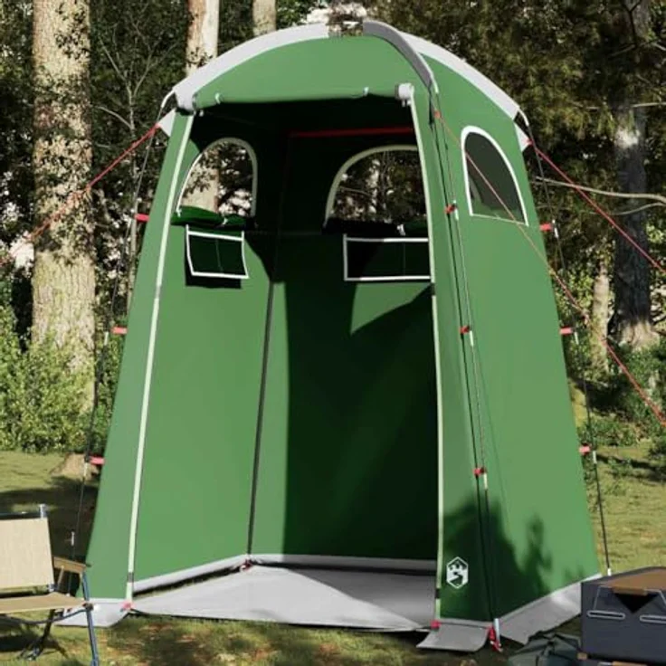 vidaXL Duschzelt GRÜN, Wasserfestes Multifunktionszelt für Camping und Garten, mit einfachem Zugang und schnellem Auf- und Abbau – Bild 2