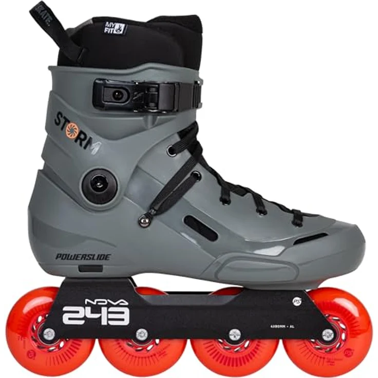 Powerslide Storm Meteor 80 Inlineskates, Urban Freeride Skates mit MYFIT Fat Boy Innenschuh, 4x80mm Rollen, ABEC 9 Kugellager, breite Passform – Bild 2