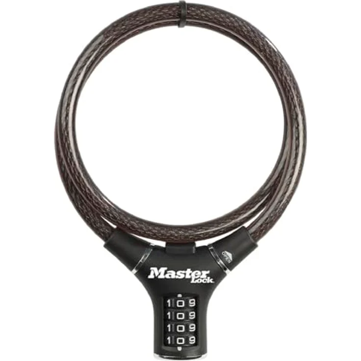Master Lock 8229EURDPROCOL Fahrrad-Kombination Kabelschloss, 90 cm wetterfestes Stahlkabel mit sicherer 4-stelliger Kombination, zufällige Farbe – Bild 2