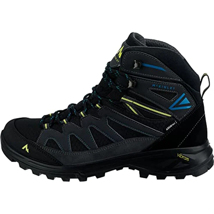 McKINLEY Vulcanus MID AQX M, wasserdichter Wanderschuh mit Vibram®-Außensohle für optimale Trittsicherheit, schwarz – Bild 2