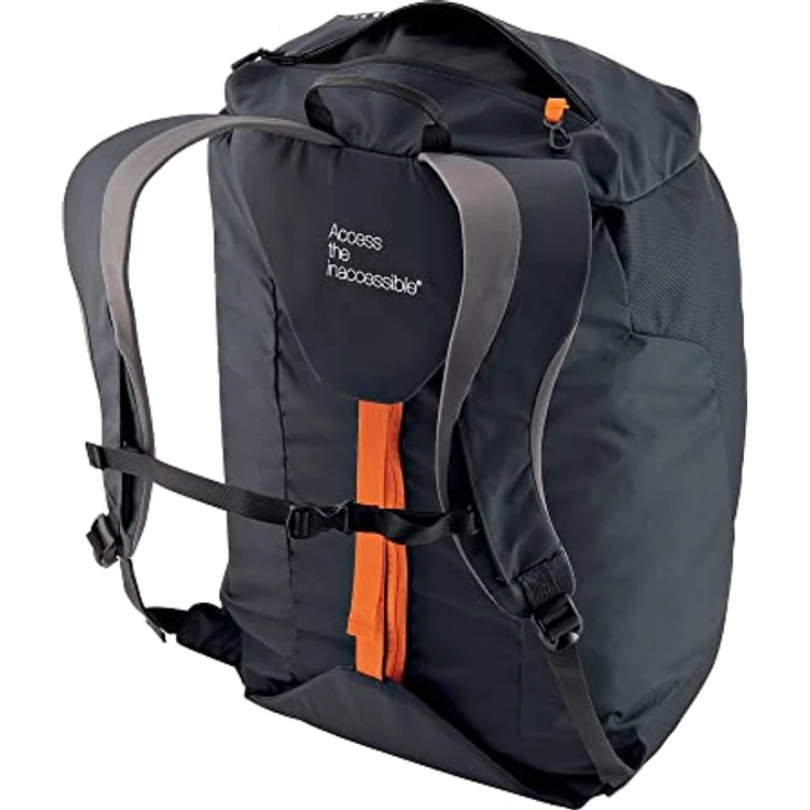 PETZL Seilsack KLIFF, 36 Liter Volumen für bis zu 100 m Seil, Grau, Unisex, mit abnehmbarer Seilplane und schaumstoffgepolsterten Schulterträgern – Bild 3