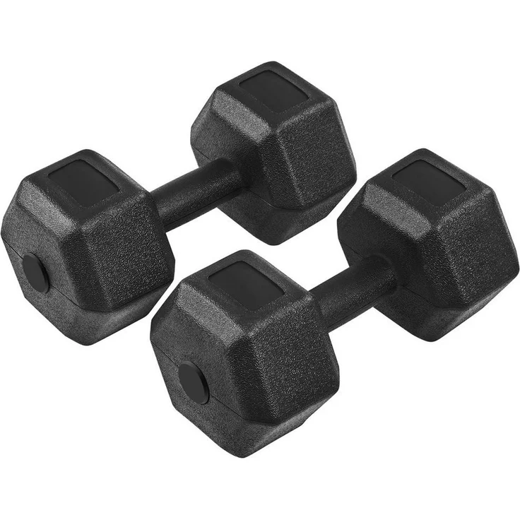 Yaheetech Kurzhantel Set, 2er Set mit 8/10/12/15/16/20 kg Gewichten, Schwarz, für Krafttraining zu Hause