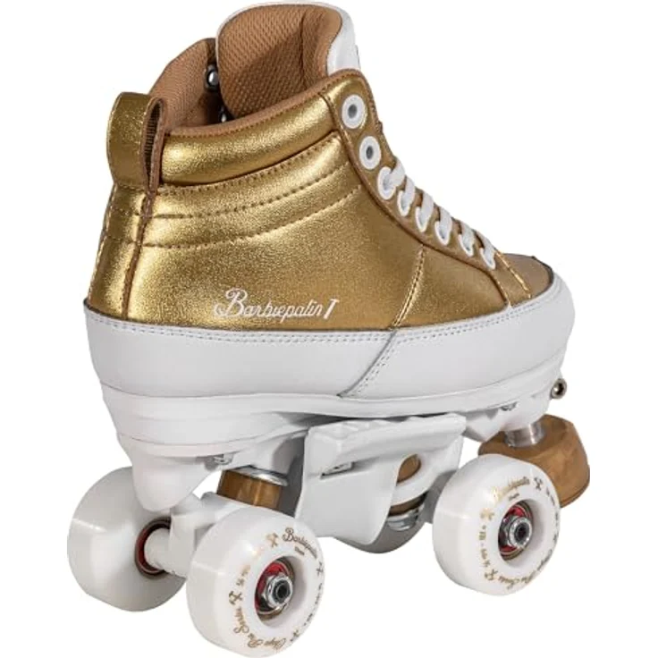 Chaya Kismet Barbiepatin, Damen Rollschuhe, Mid-Cut, Weiss und Gold, für Anfänger und Fortgeschrittene – Bild 3