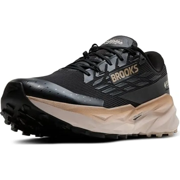 Brooks Cascadia 19 GTX, Trailschuhe Herren mit GORE-TEX, wasser- und winddicht, leicht, hervorragende Dämpfung, graues Mesh